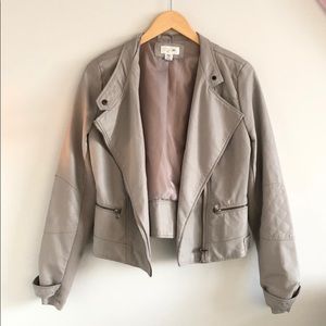 Faux Leather Moto Jacket